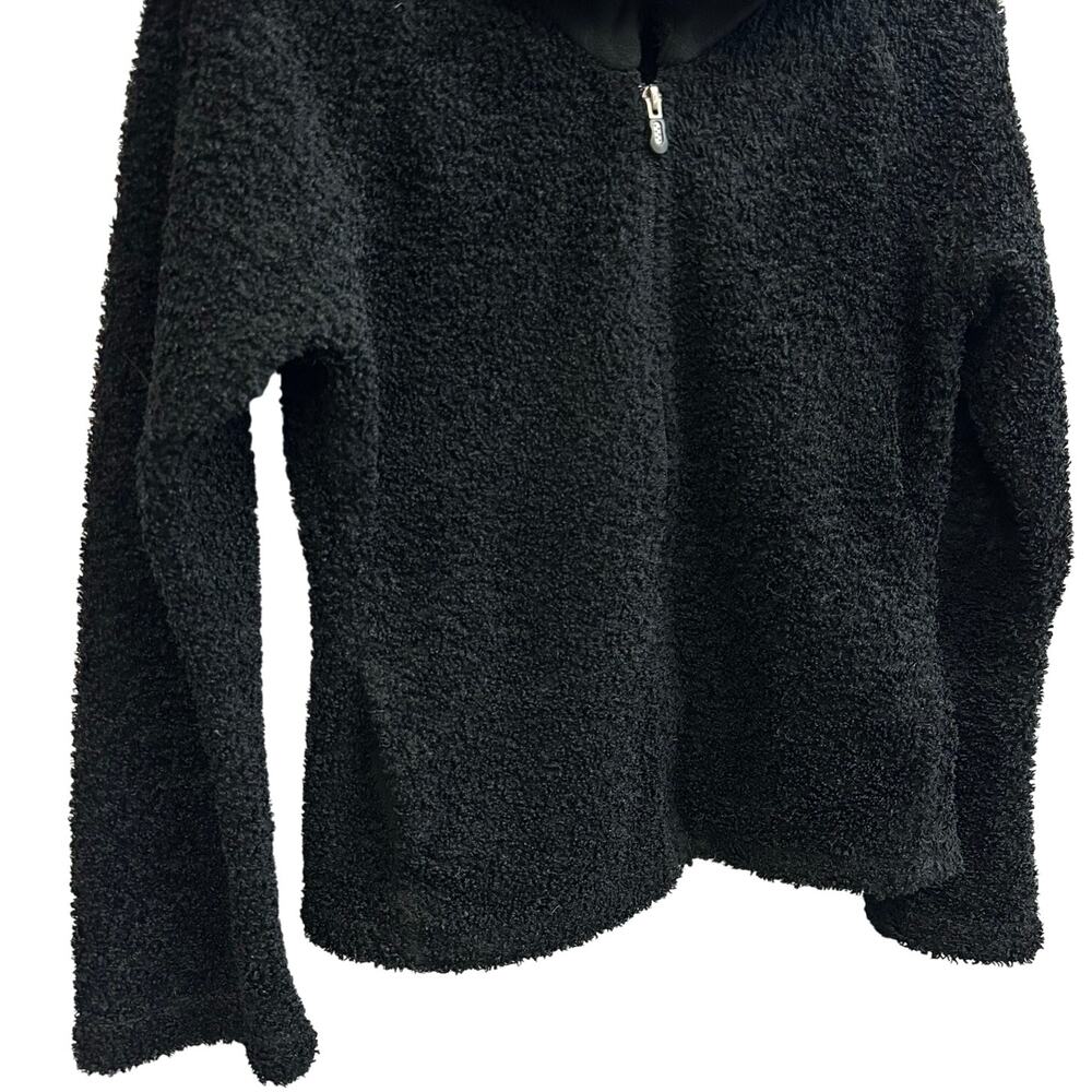 Patagonia Women's Synchilla Black Curly Q Zip Up Collared Jacket Full Zip Medium - Picture 4 of 7